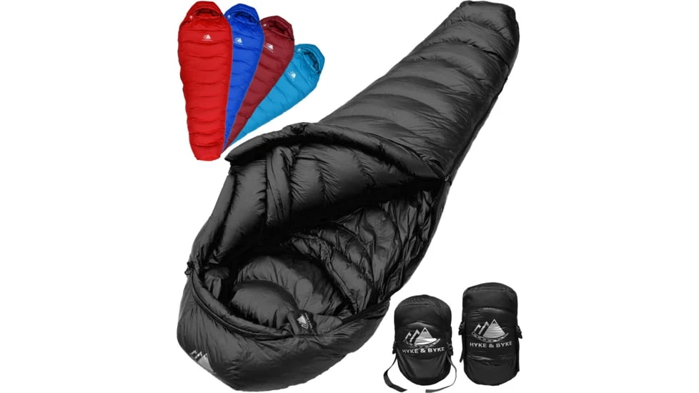 Hyke & Byke Quandary Ultralight Down Sleeping Bag, 650FP, 15F Degrees 3 Hyke & Byke Quandary Ultralight Down Sleeping Bag, 650FP, 15F Degrees