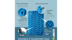 Klymit Double V Sleeping Pad 7 Klymit Double V Sleeping Pad -Sea Mountai Shop opplanet klymit double v sleeping pad blue 06dvbl02e av 2