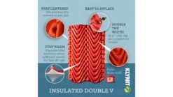 Klymit Insulated Double V Sleeping Pad 13 Klymit Insulated Double V Sleeping Pad -Sea Mountai Shop opplanet klymit insulated double v sleeping pad orange 06idor02e av 2