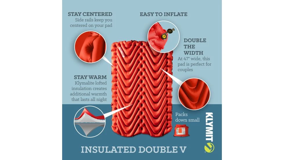 Klymit Insulated Double V Sleeping Pad 6 Klymit Insulated Double V Sleeping Pad - Image 4