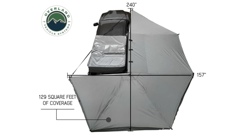 Overland Vehicle Systems Nomadic Awning 270 Degree Awning And Wall 1, 2, 3 W/Mounting Brackets 8 Overland Vehicle Systems Nomadic Awning 270 Degree Awning And Wall 1, 2, 3 W/Mounting Brackets - Image 6