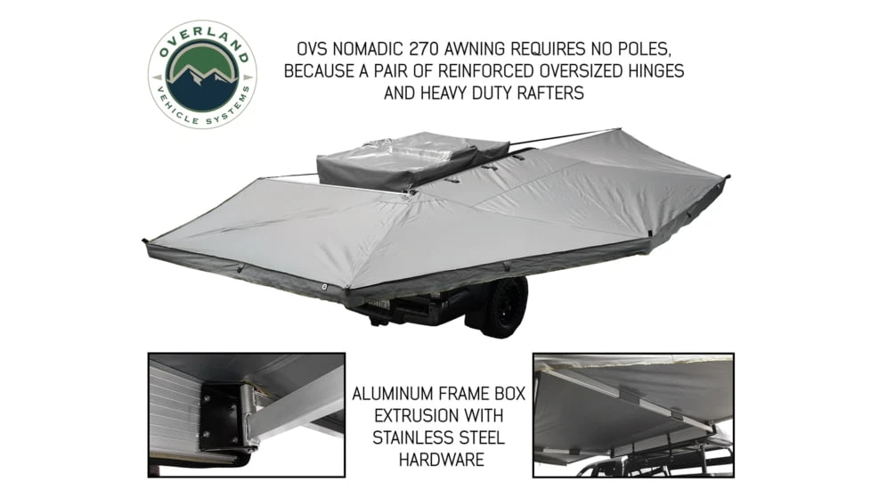 Overland Vehicle Systems Nomadic Awning 270 Degree Awning And Wall 1, 2, 3 W/Mounting Brackets 9 Overland Vehicle Systems Nomadic Awning 270 Degree Awning And Wall 1, 2, 3 W/Mounting Brackets - Image 7