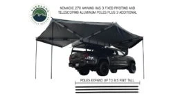 Overland Vehicle Systems Nomadic Awning 270 Degree Awning And Wall 1, 2, 3 W/Mounting Brackets 32 Overland Vehicle Systems Nomadic Awning 270 Degree Awning And Wall 1, 2, 3 W/Mounting Brackets -Sea Mountai Shop opplanet overland vehicle systems nomadic awning 270 degree and wall 1 2 3 w mounting brackets passenger side dark gray 19549907 av 5